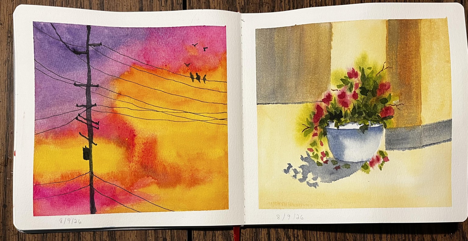 Watercolor landscapes - image 11 - student project