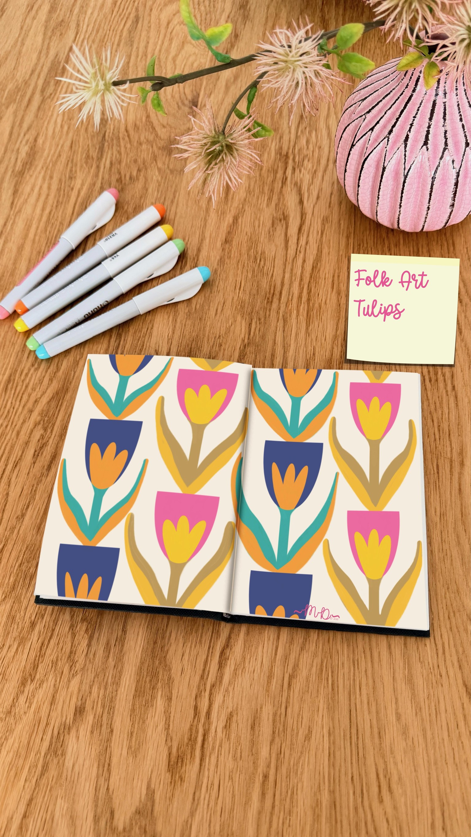 14 Acrylic Marker Florals - Sketchbook - image 5 - student project