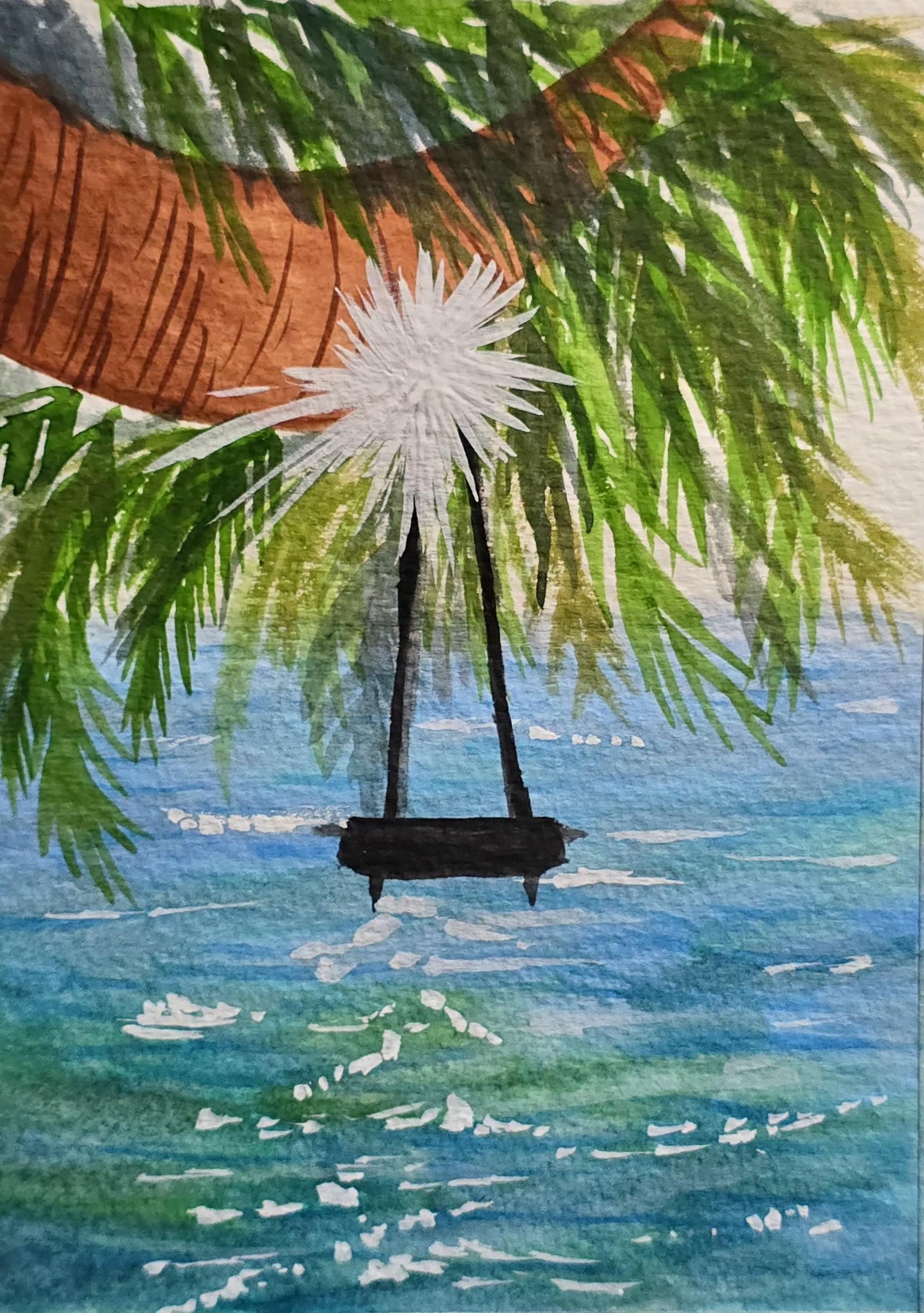 All 15 Summer beach paintings with watercolours - image 4 - student project