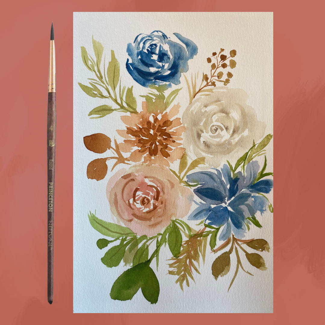 Autumn Florals with a Touch of Blue - image 3 - student project