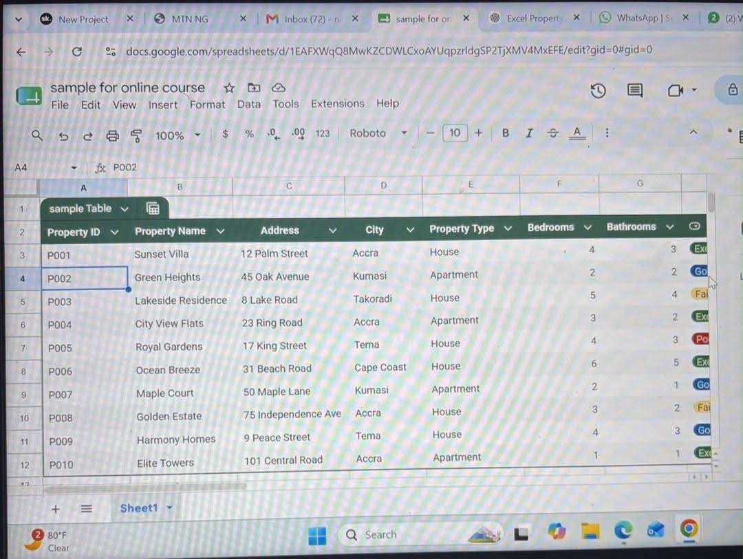 Real Estate Property Database Tracker - image 1 - student project