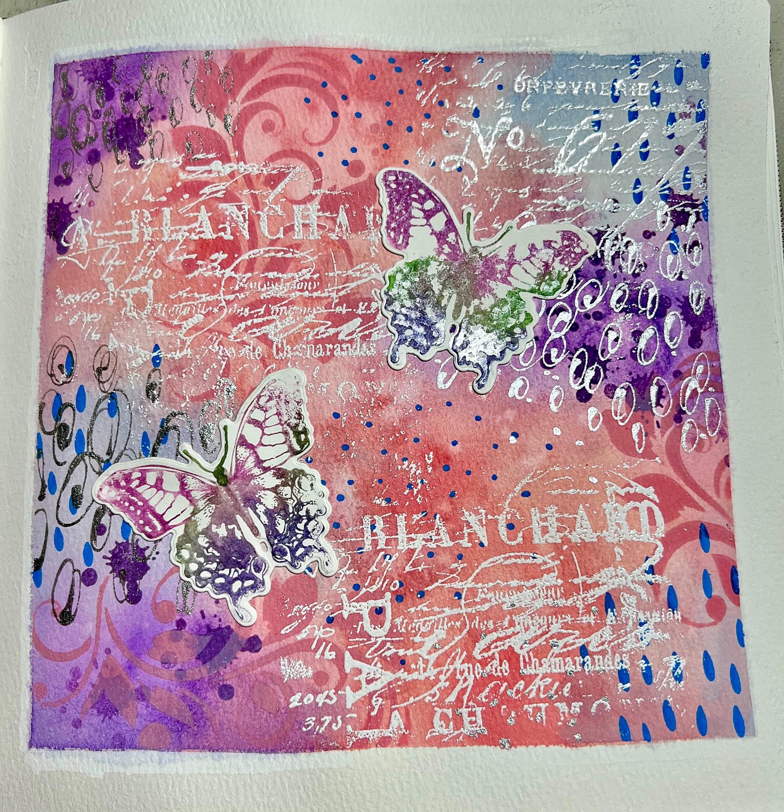 Abstract watercolor painting - image 1 - student project
