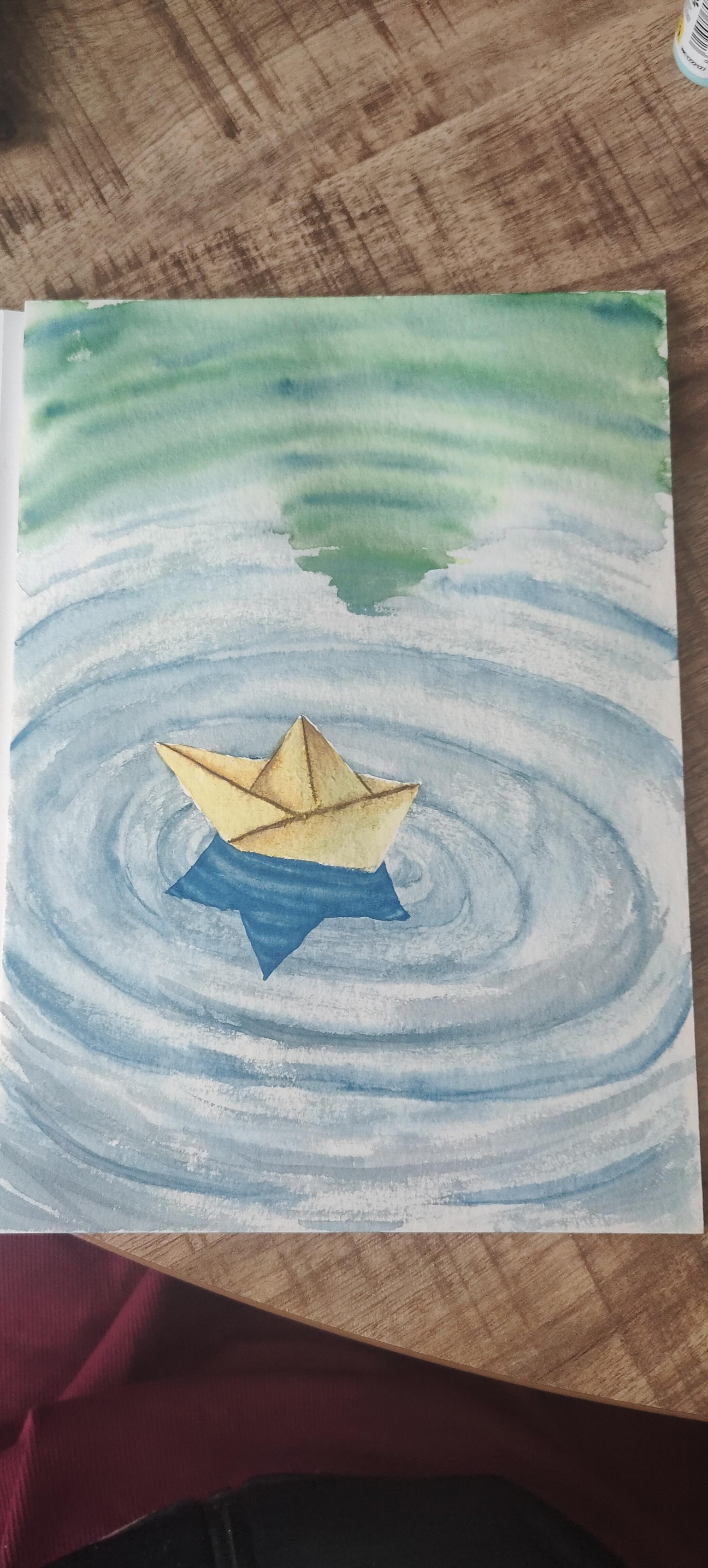 Floating paper boat - image 1 - student project
