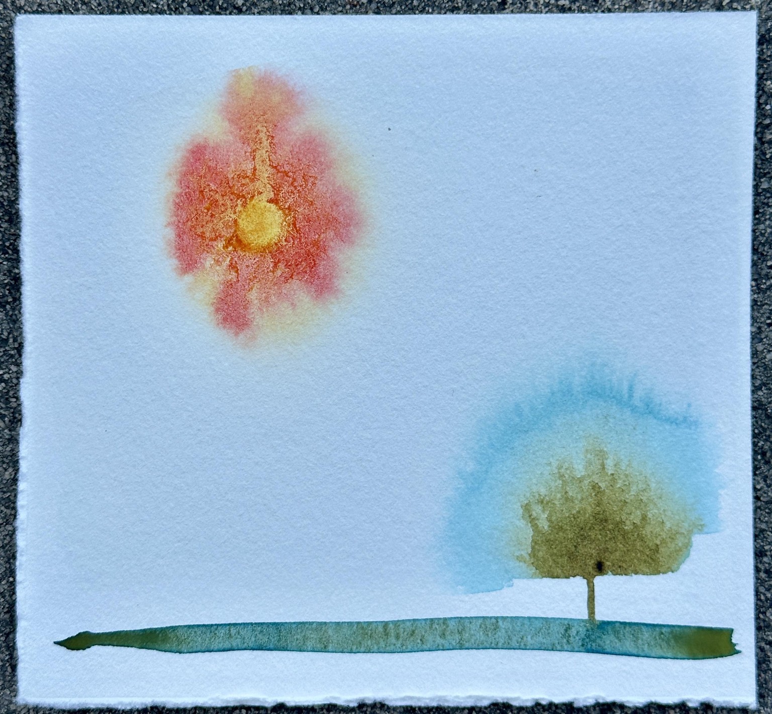 Minimal Watercolor Landscapes - image 2 - student project