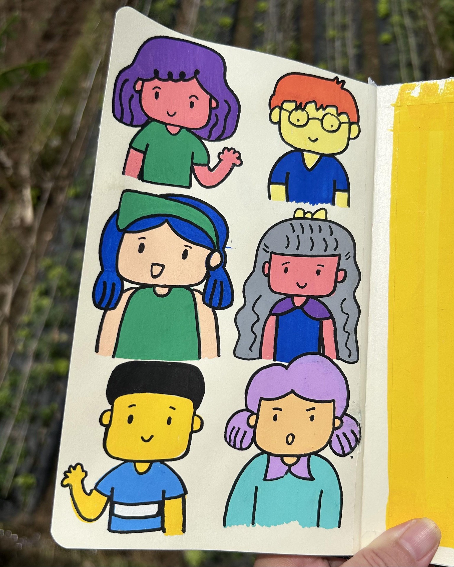 Posca head doodles - image 1 - student project