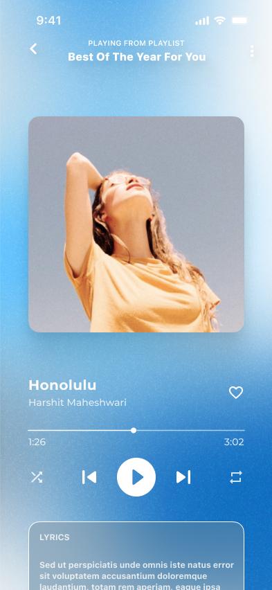 Music App UI - image 2 - student project