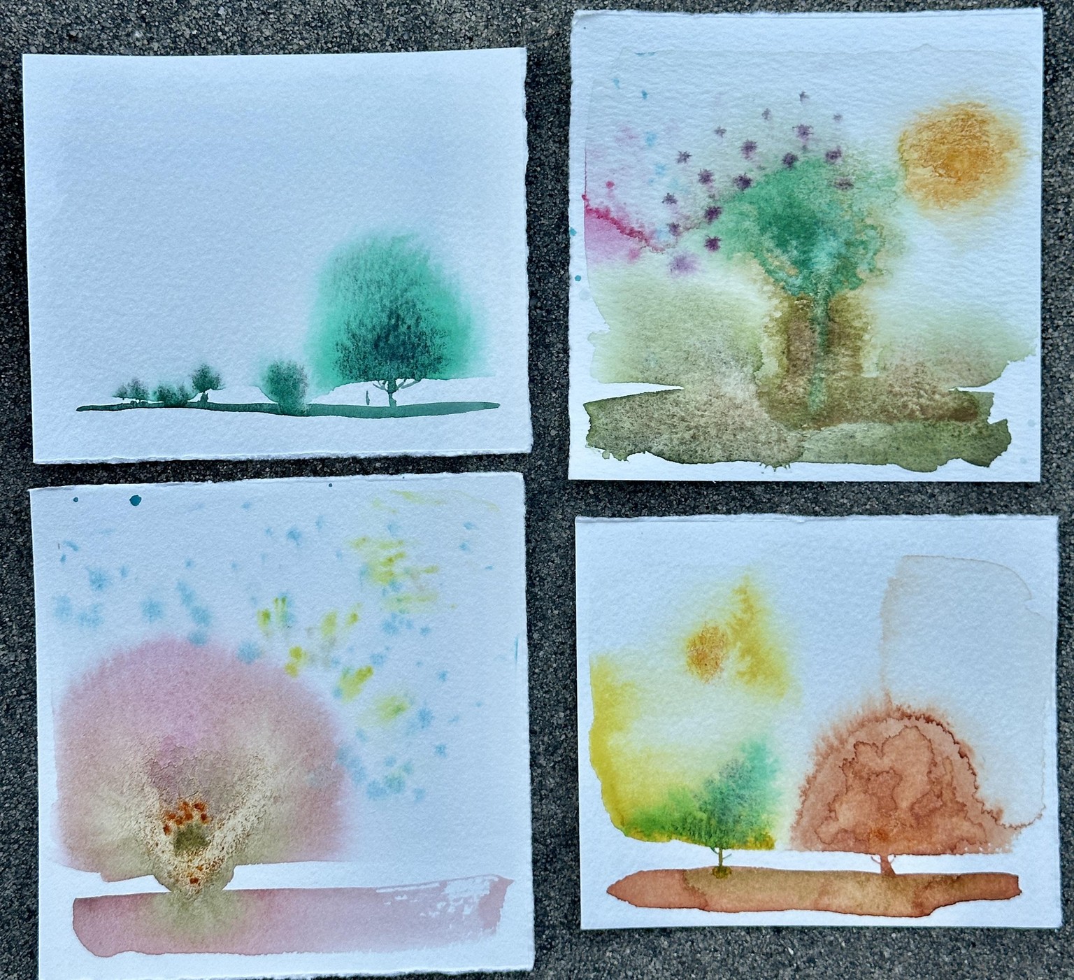 Minimal Watercolor Landscapes - image 4 - student project