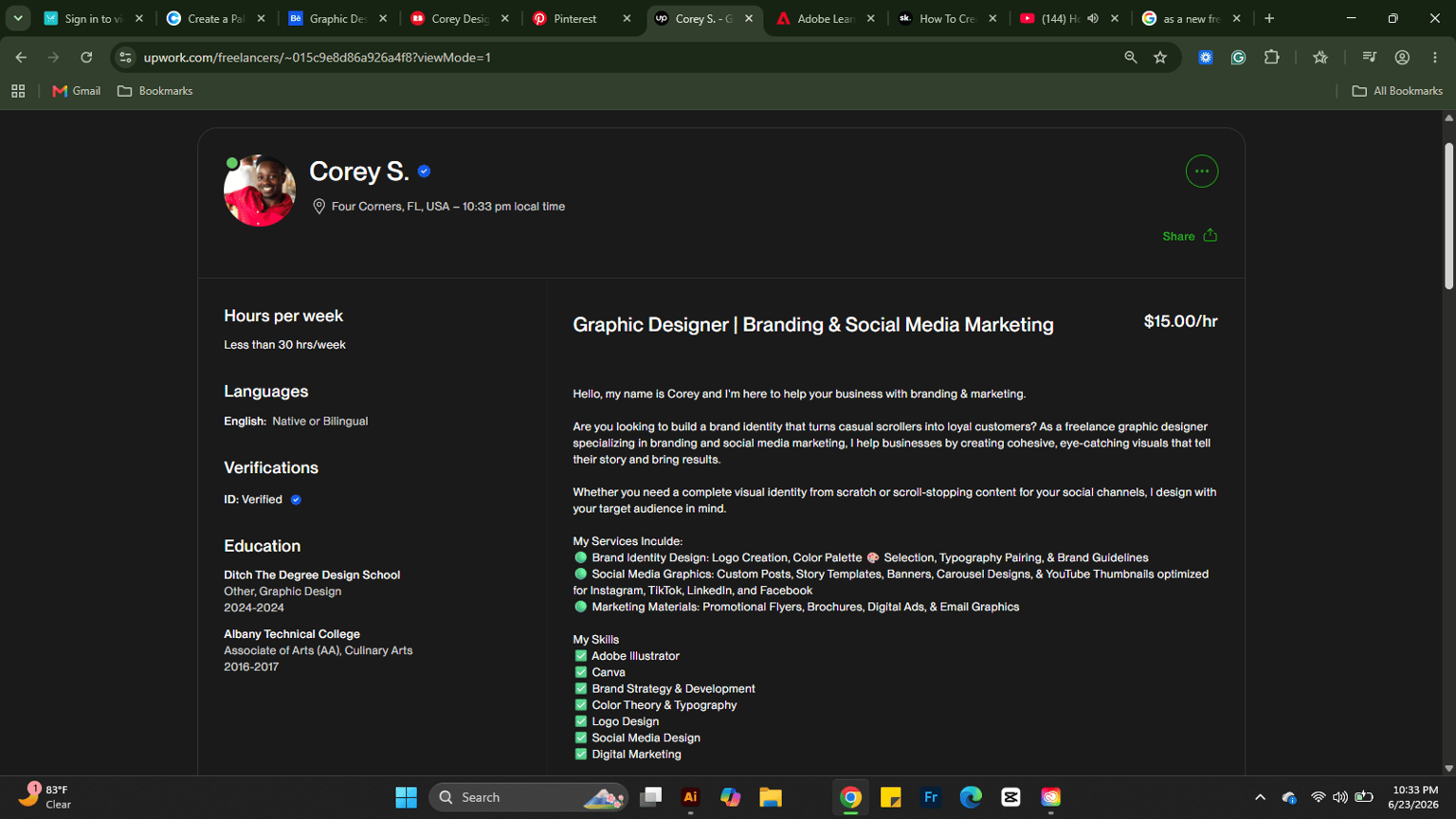Upwork Overview - image 1 - student project