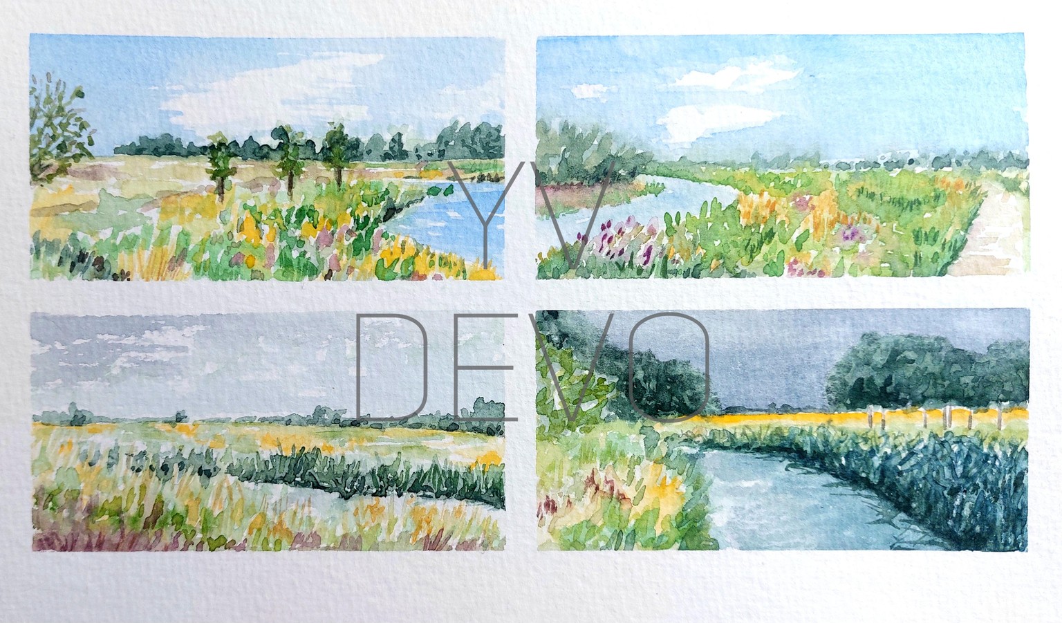 Nature near by home, watercolor practice with Julia Bausenhardt - image 1 - student project