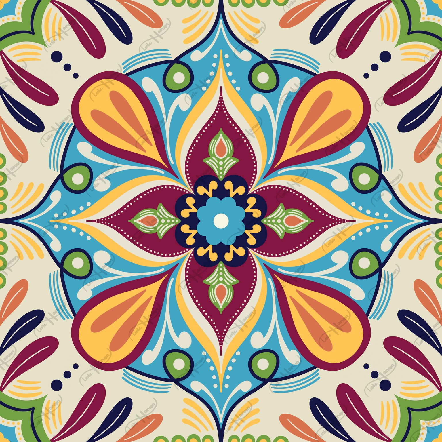 India-Inspired Blue Pottery and Tile - image 2 - student project