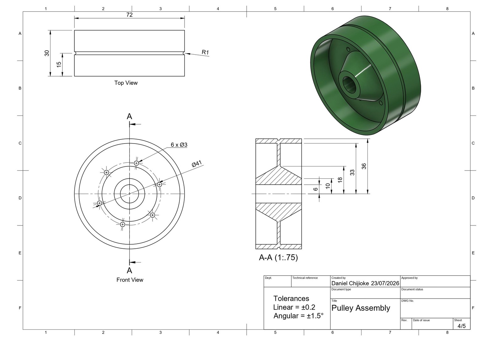 Pulley Assembly - image 9 - student project