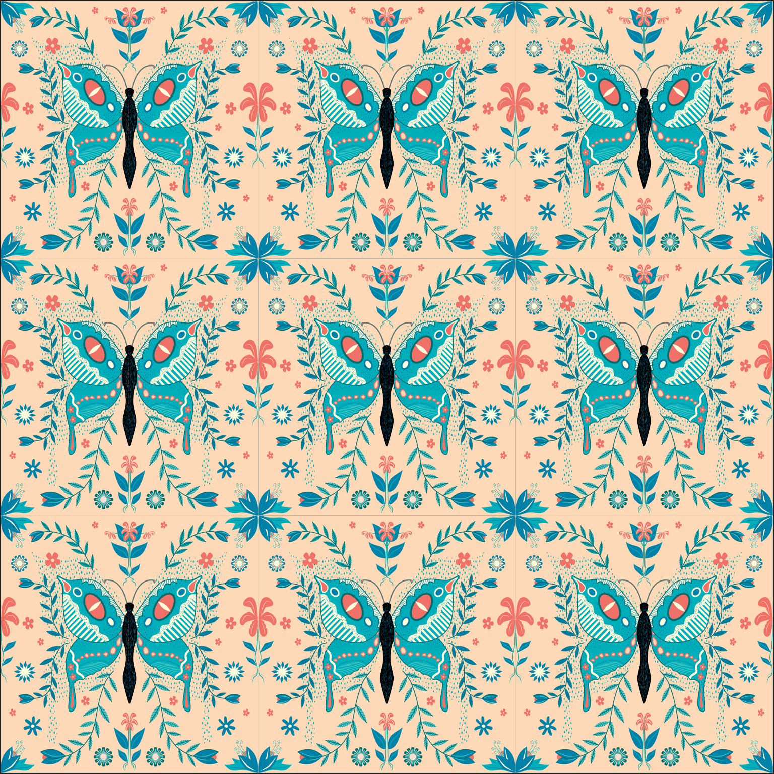 AD 19 No artboard project butterfly tile - image 3 - student project