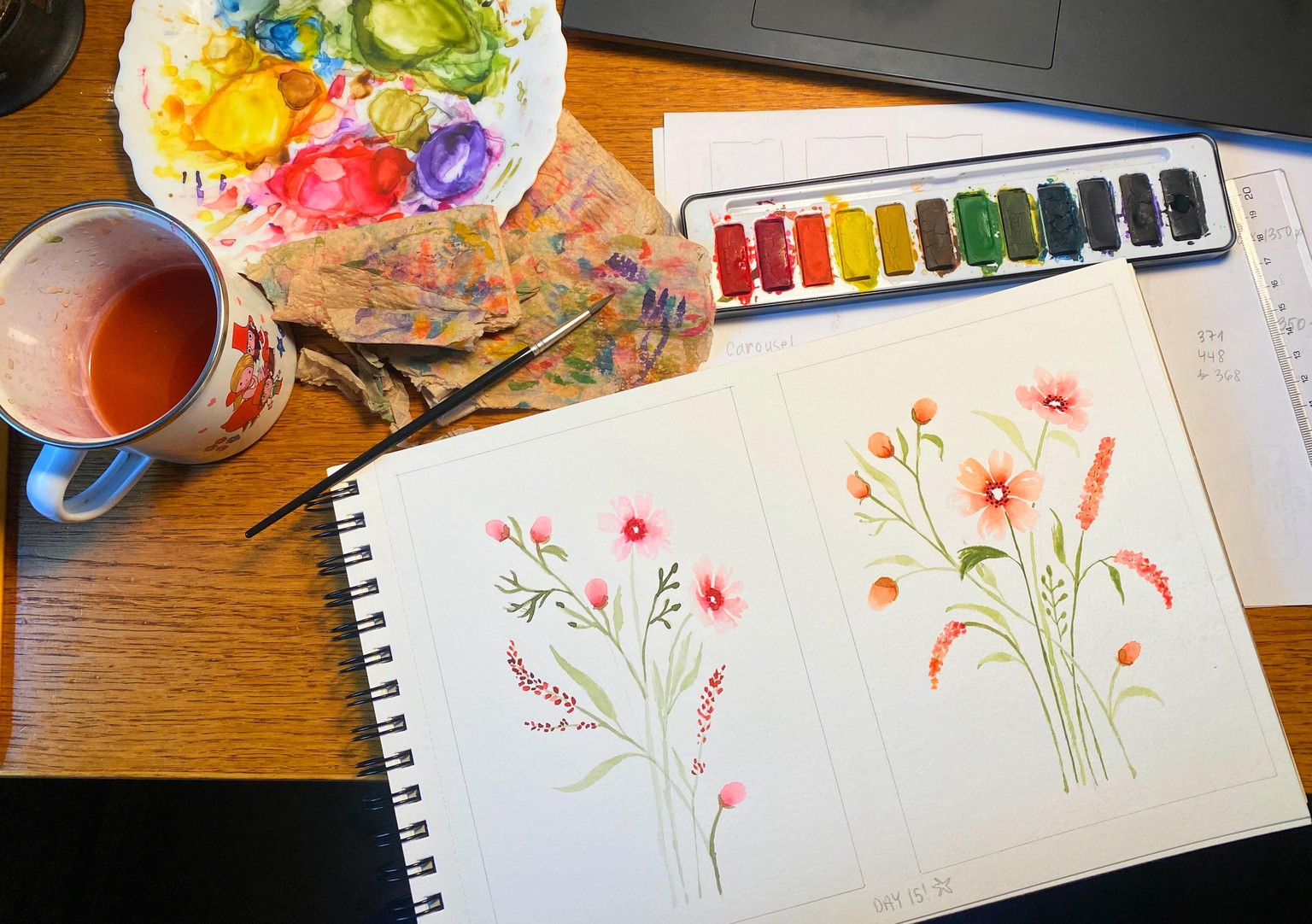 15 days of watercolor florals - image 17 - student project