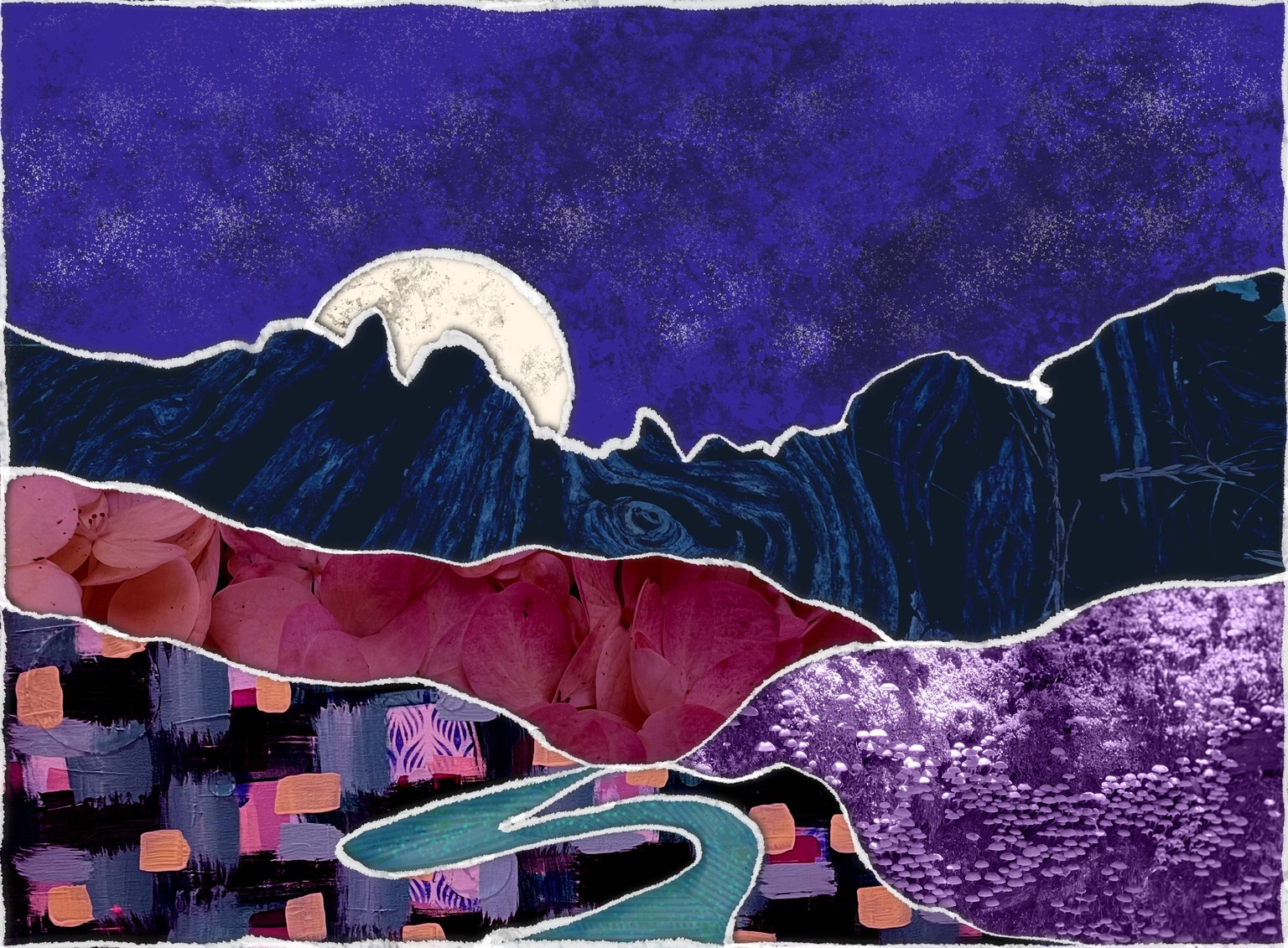 Torn Paper Landscape - image 1 - student project