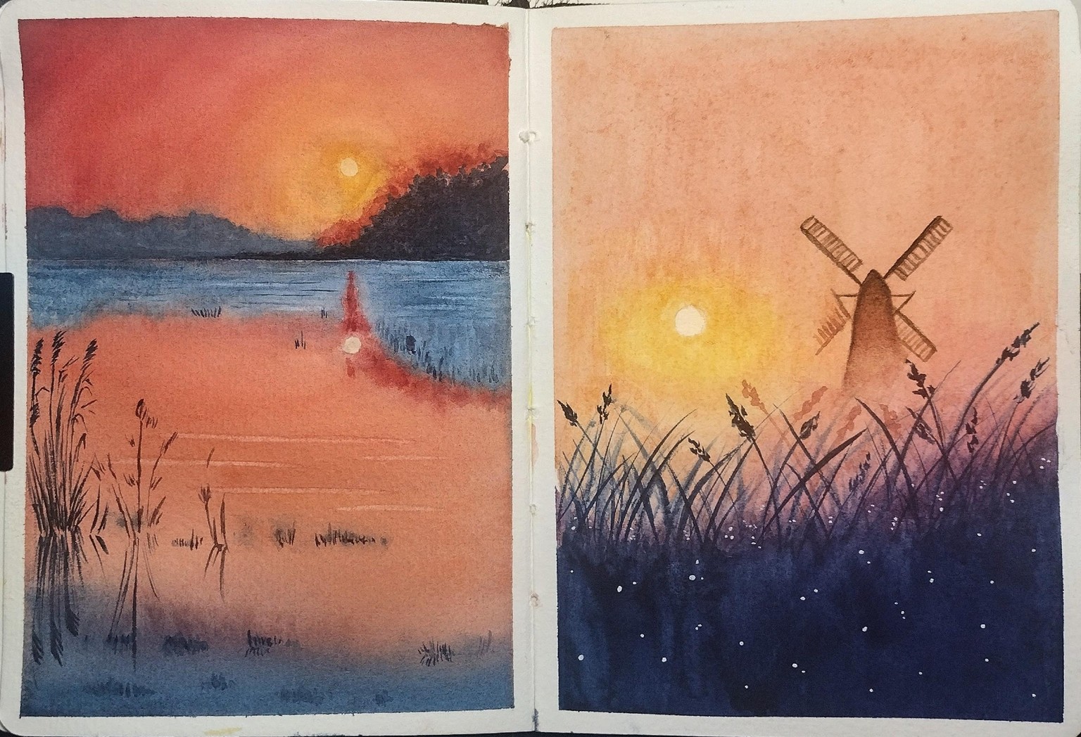 Sunset and Windmill - image 1 - student project