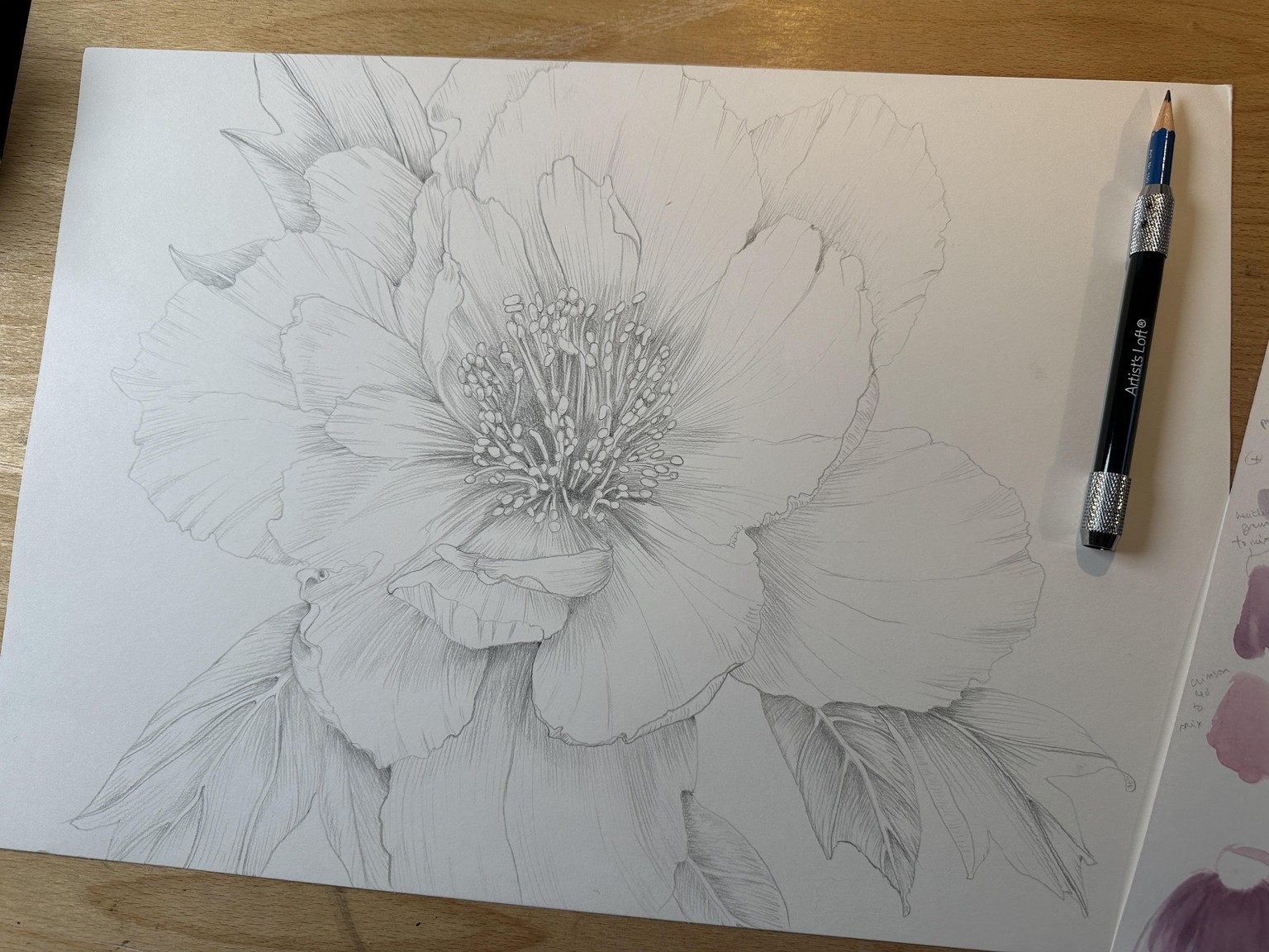 Watercolour Peony Flower - image 2 - student project