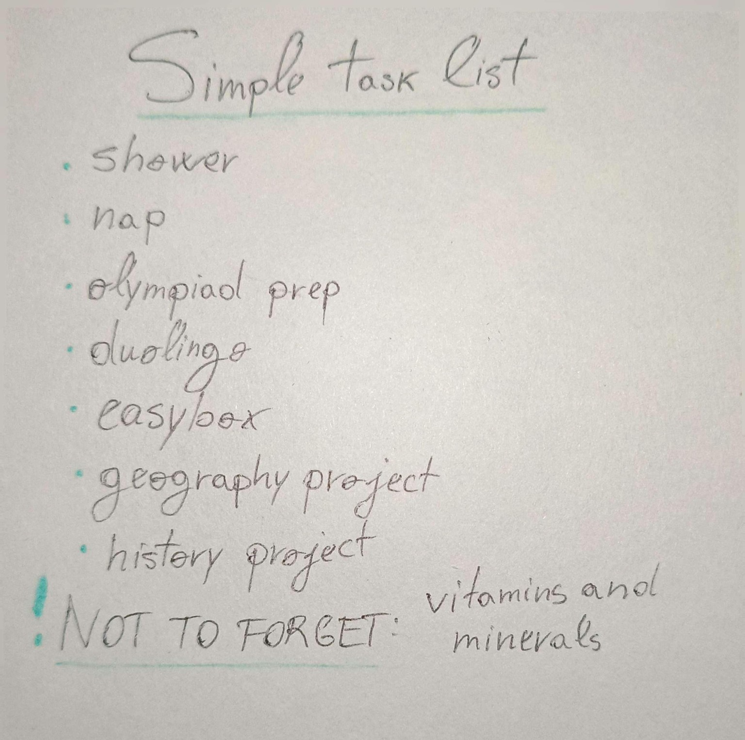 My to-do list - image 1 - student project