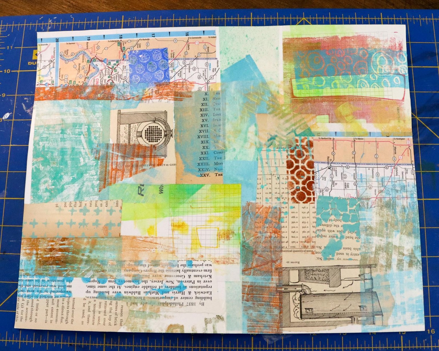 Postcard fun using collage and handmade stamps - image 1 - student project