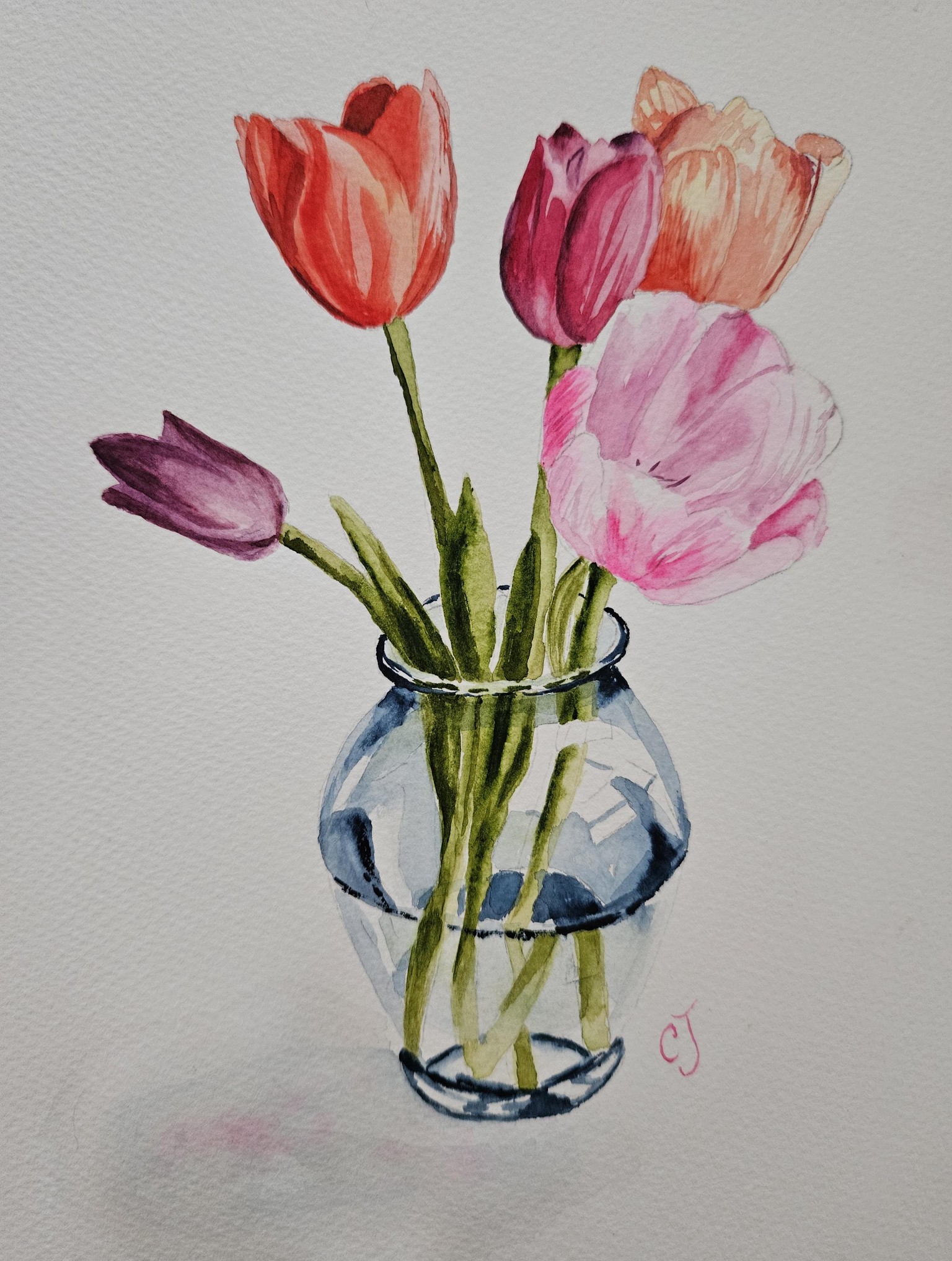 Tulips in a vase - image 1 - student project