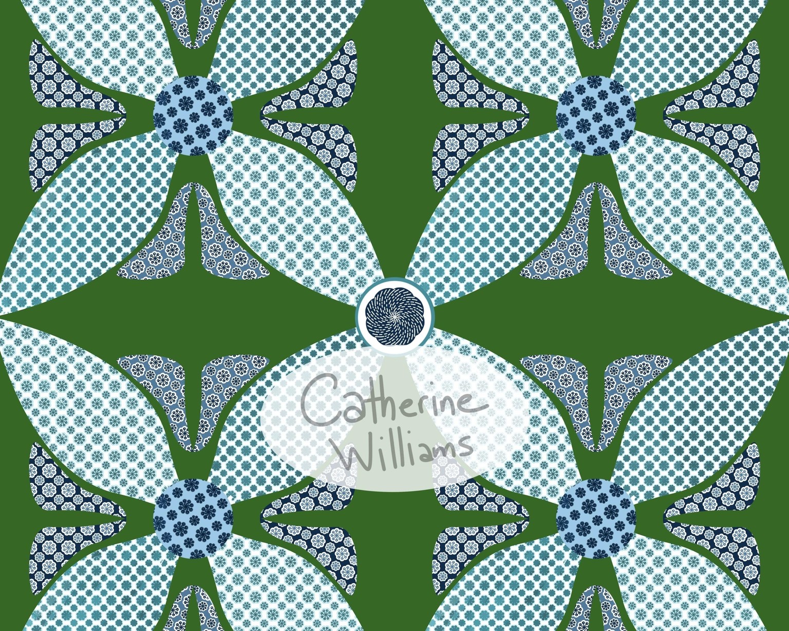 Patchwork using my created block print brushes - image 1 - student project