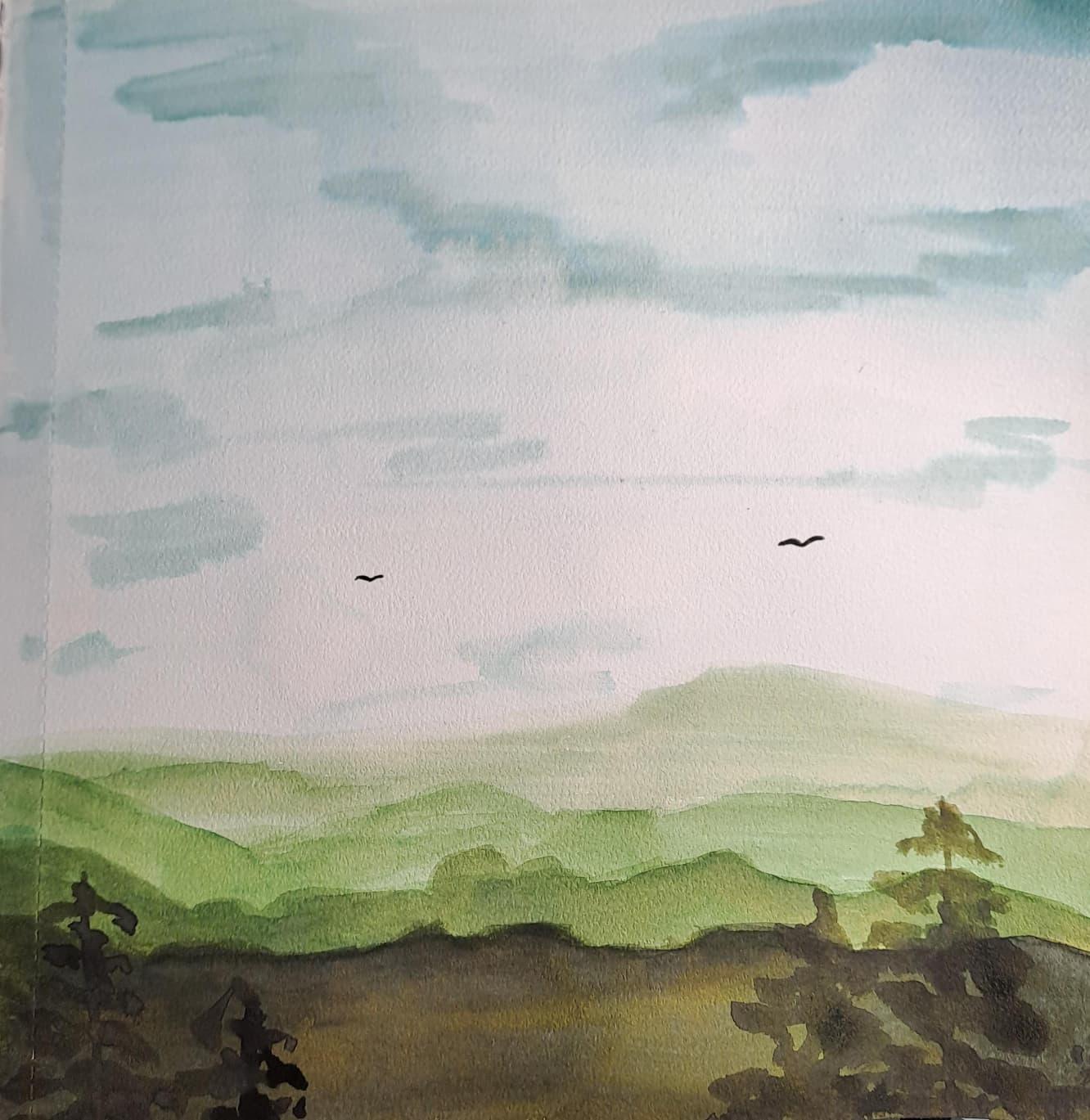 Flowers and mountains - image 2 - student project