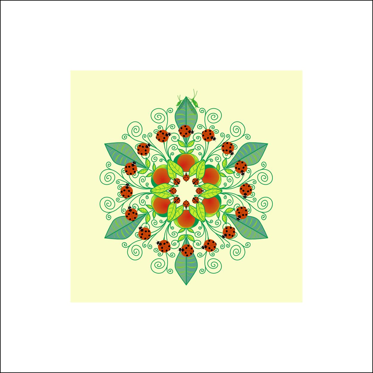 Spring apples mandala - image 2 - student project