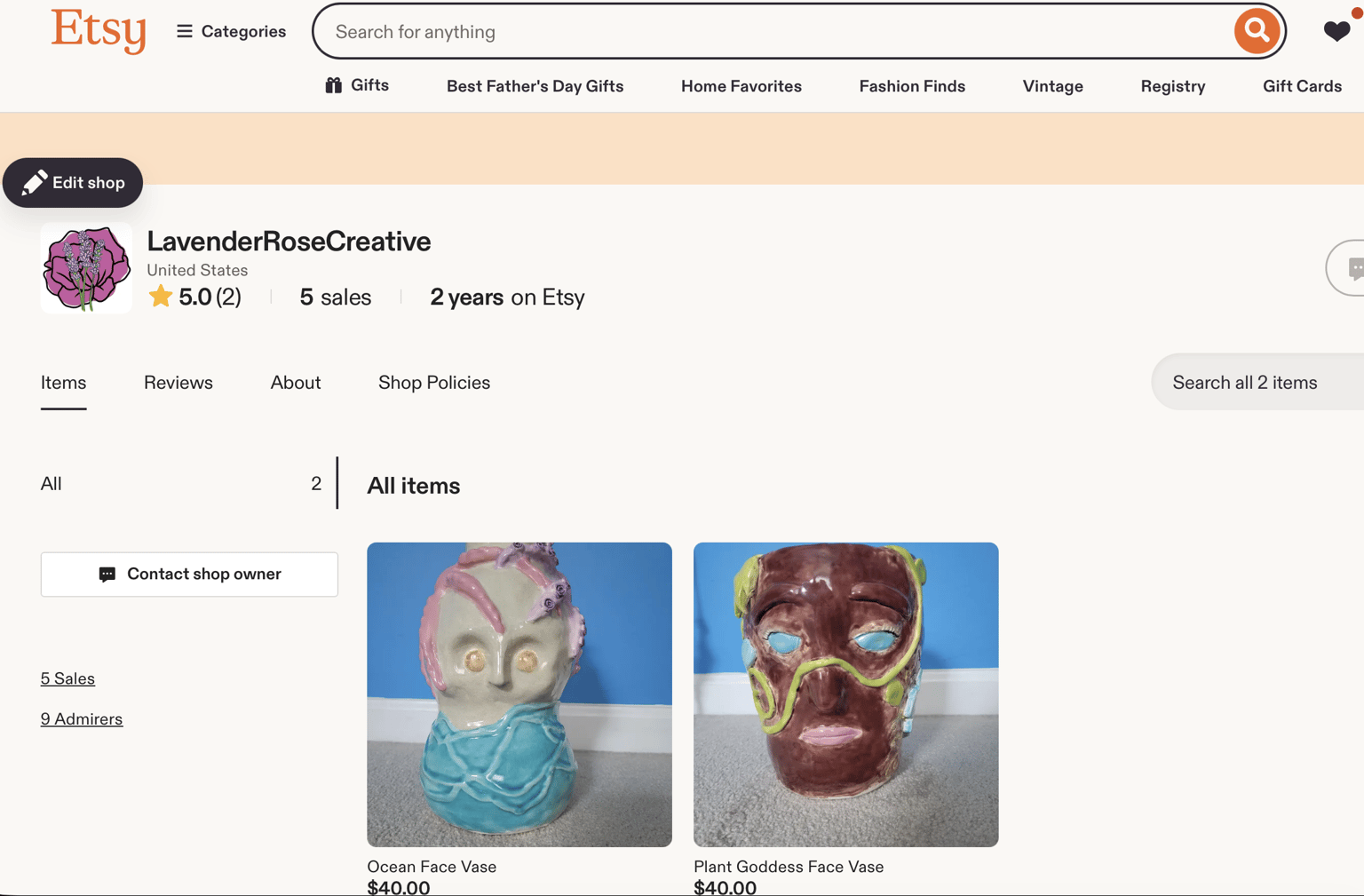 My Etsy Shop - image 1 - student project