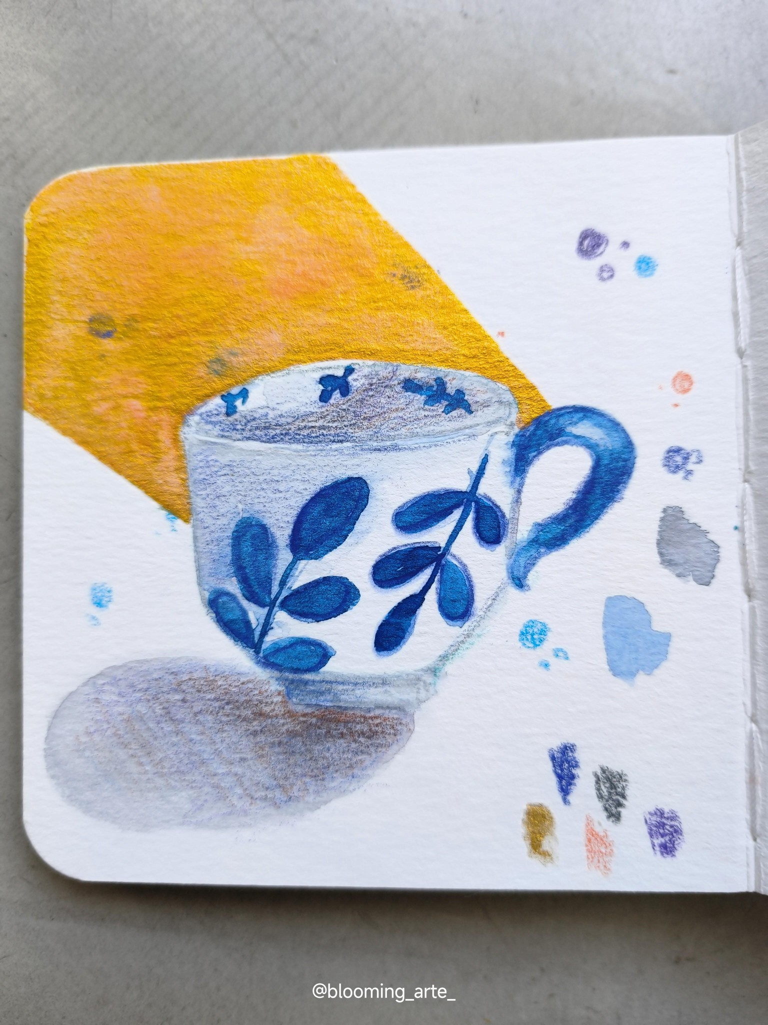 Daily Practice : 8 Days of Mixed Media Teacup Sketching Challenge - image 7 - student project