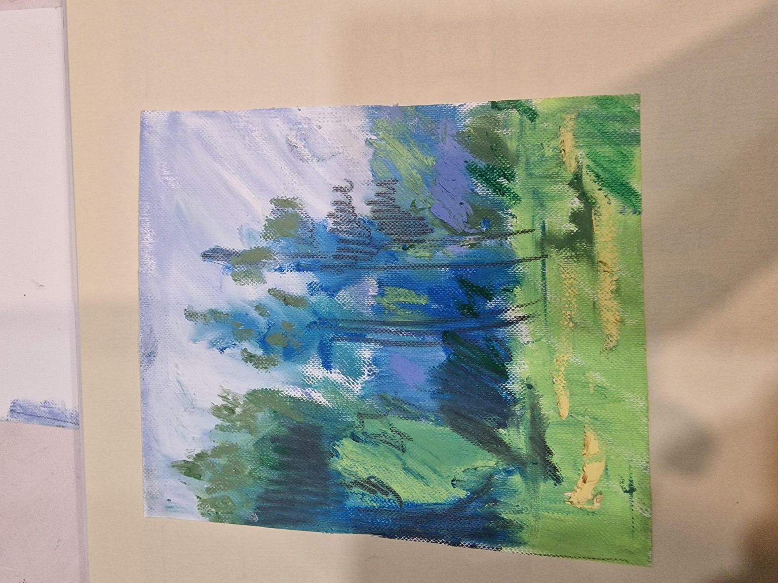 Light oil pastels on oil paper - image 3 - student project