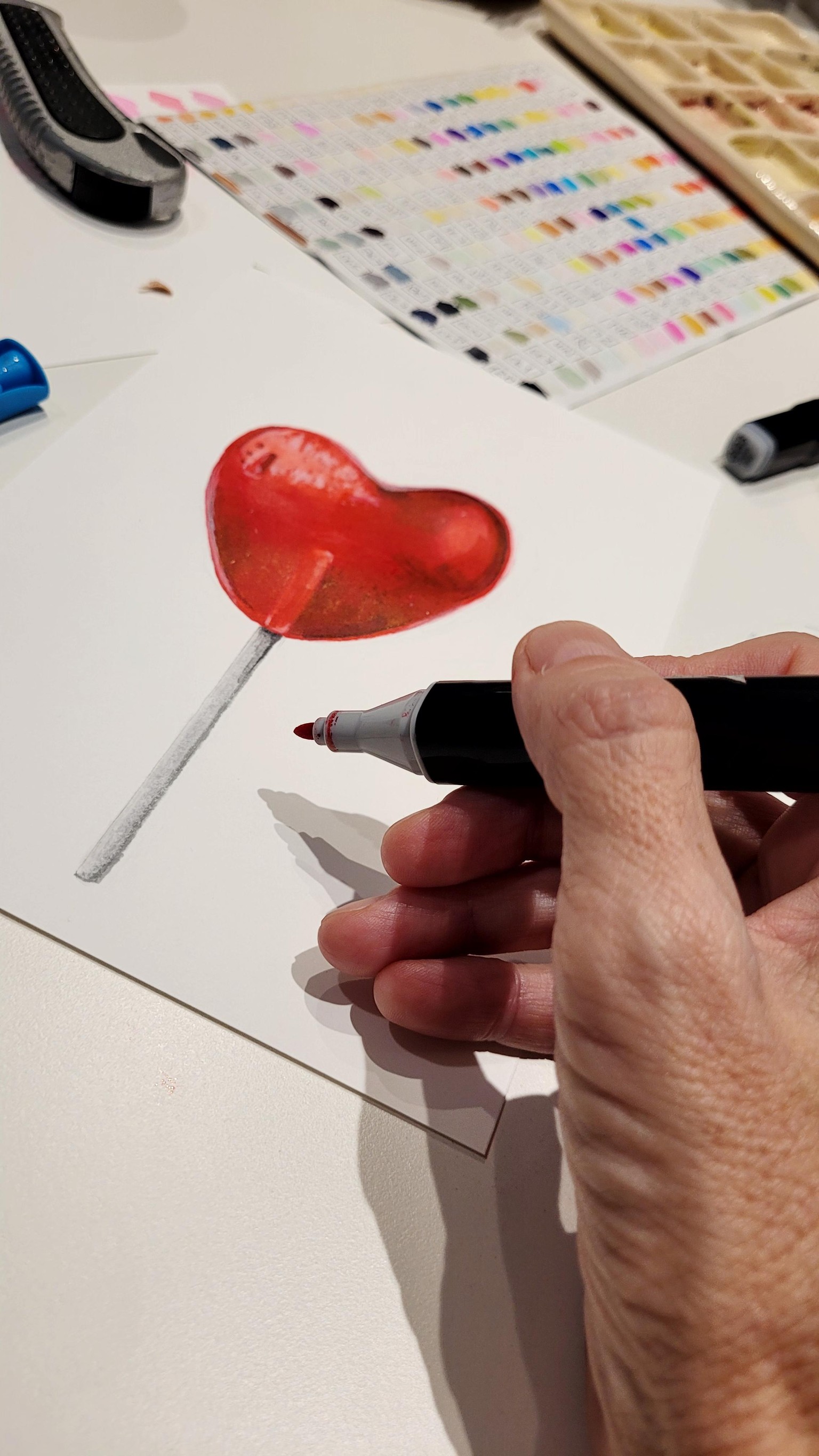 Paleta de caramelo con forma de corazón - image 2 - student project