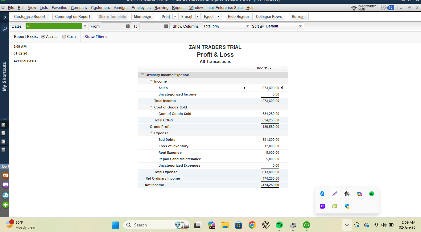 Halimatu Sadiya Abdullai's QuickBooks Project - image 5 - student project