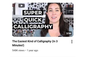 Thumbnails for a Calligraphy video - image 1 - student project