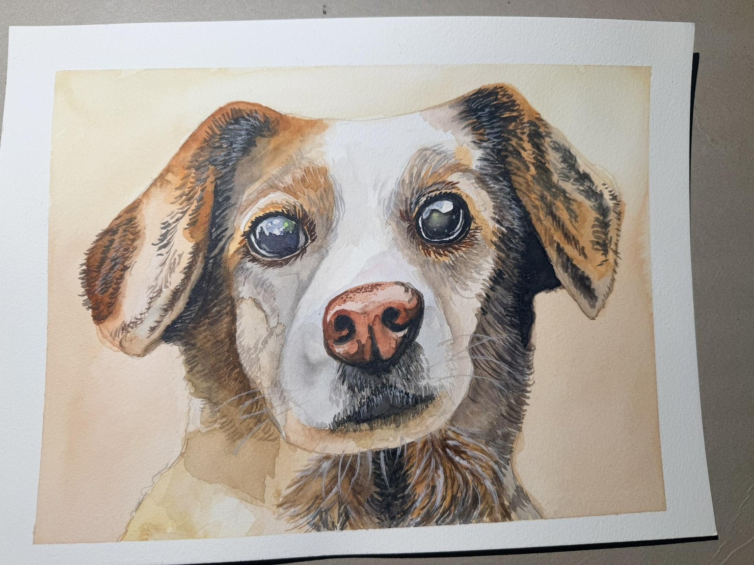 Watercolor dog - image 1 - student project