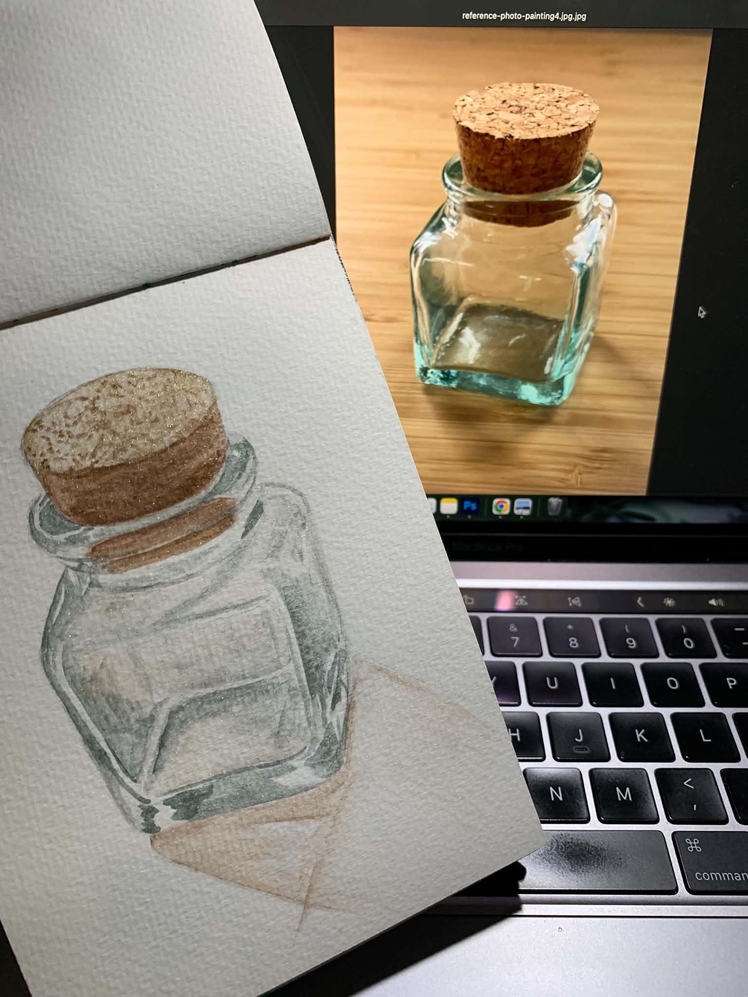 Glass bottle using shiny paints - image 3 - student project