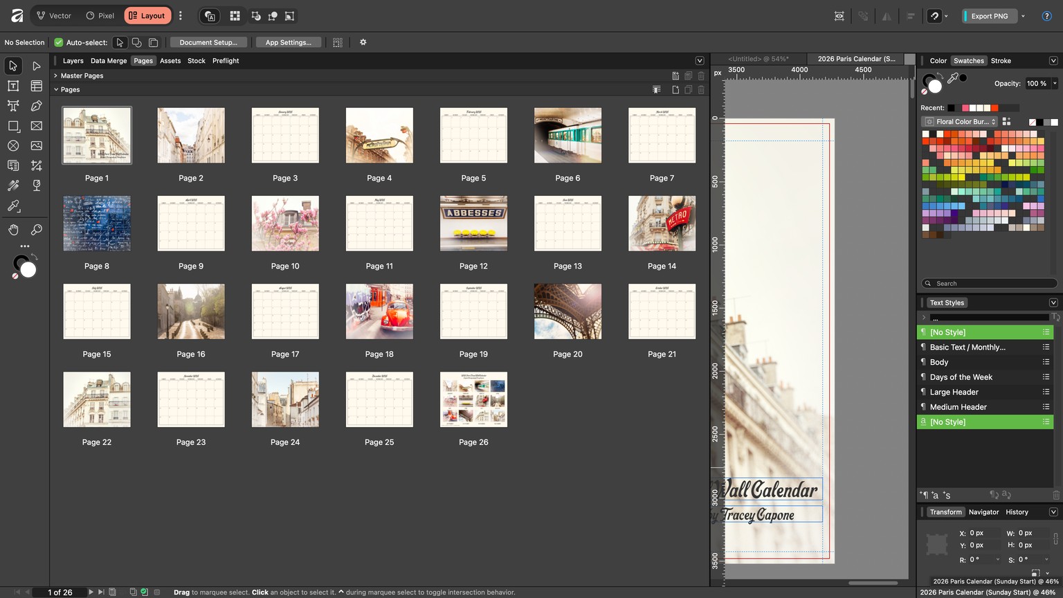 Multiple calendars from one template - image 2 - student project