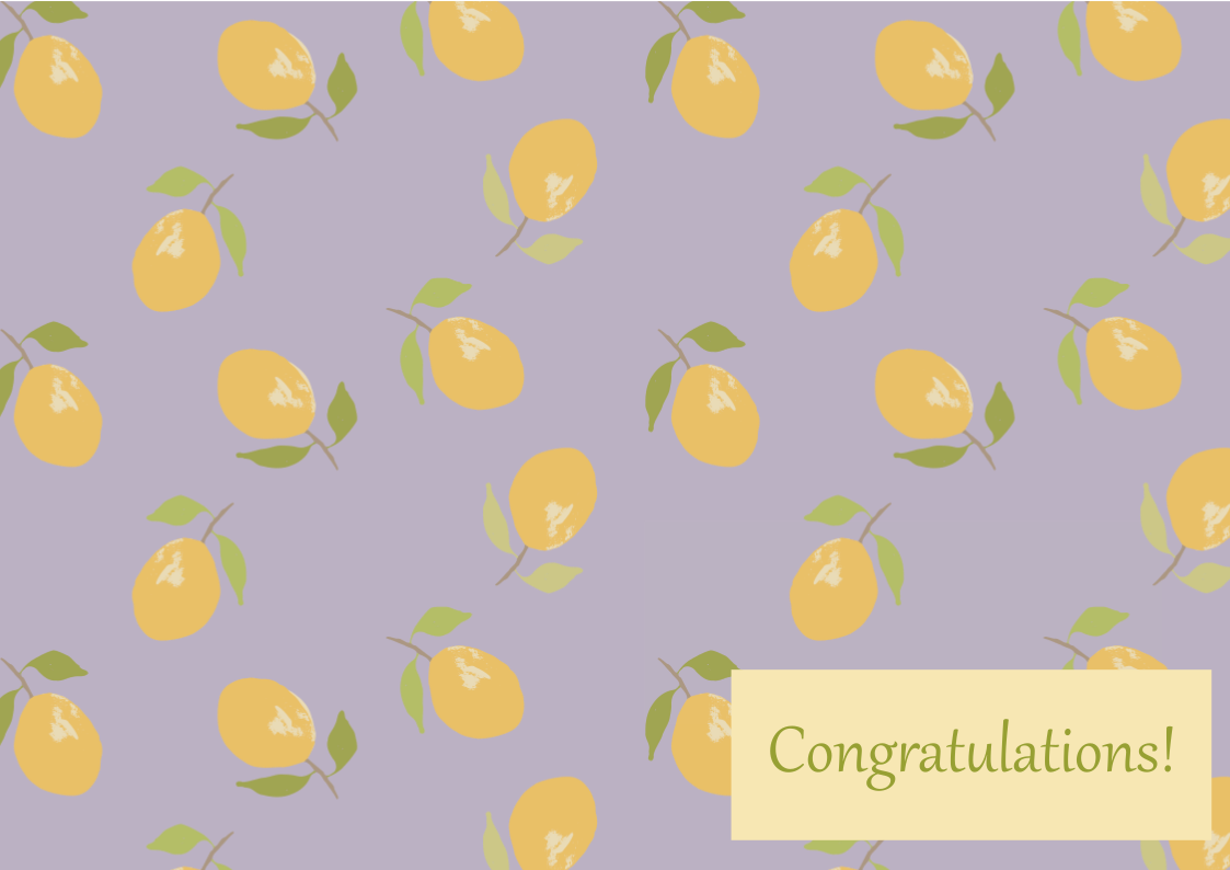 Lemon Greeting Card - image 1 - student project