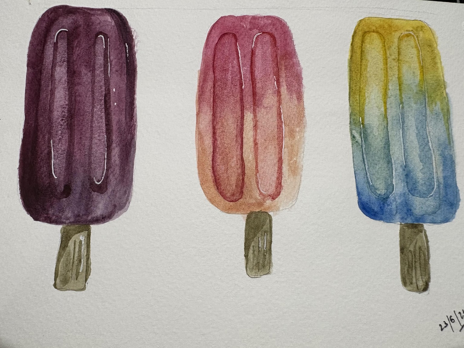 Watercolor Basics and Popsicles. - image 2 - student project