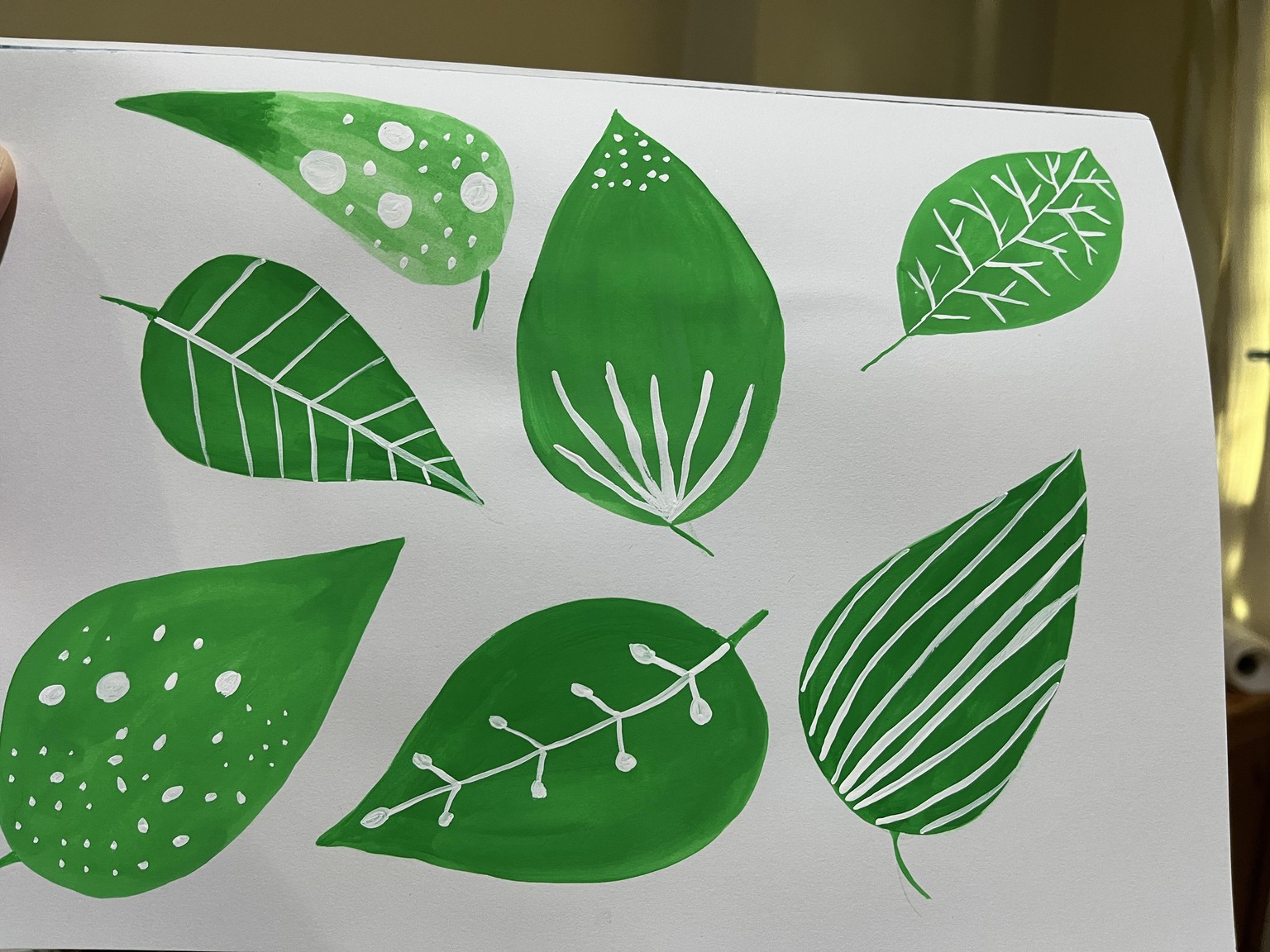 Gouache Leaves - image 1 - student project