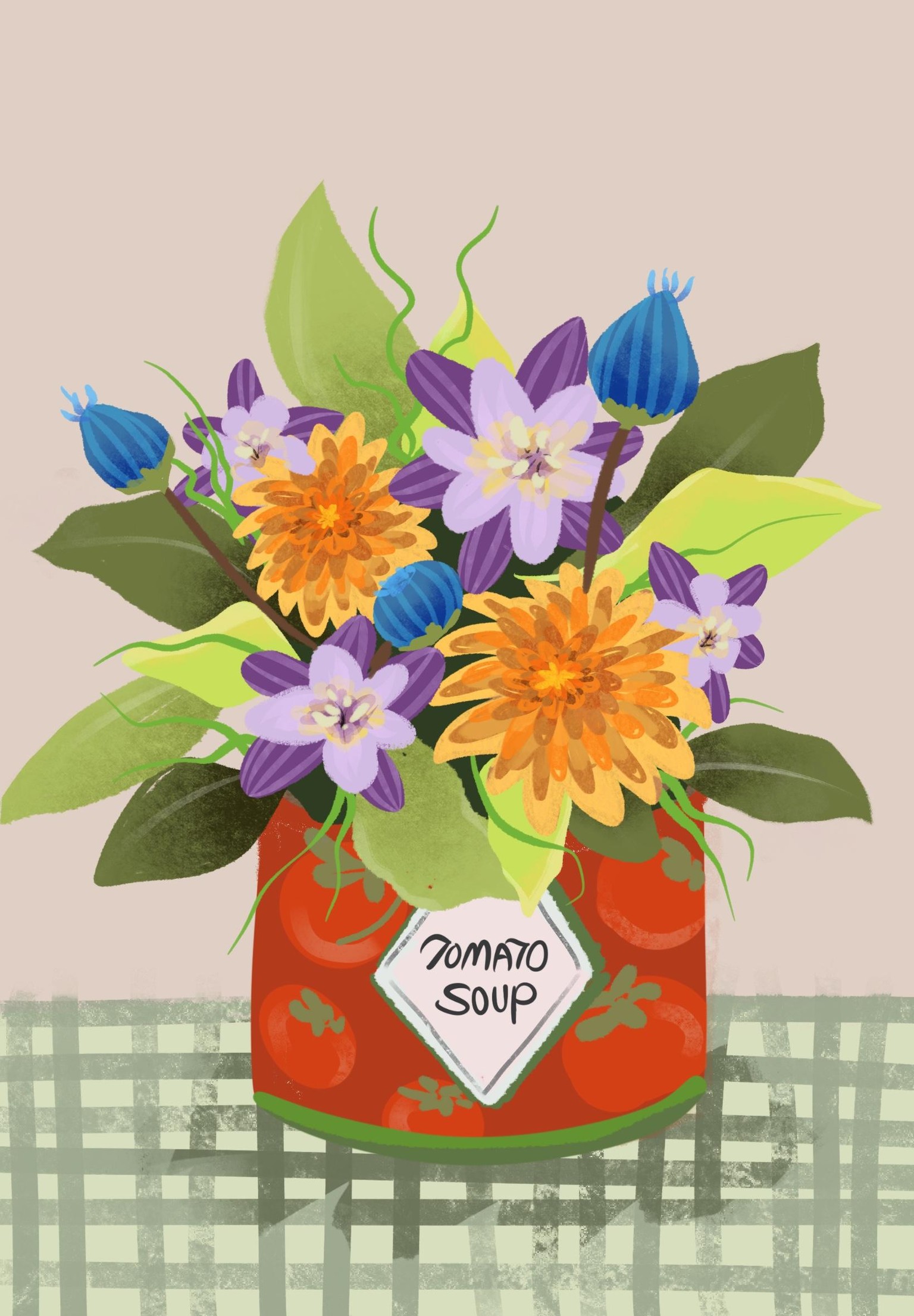 Flowers in Tomato Soup Can - image 1 - student project