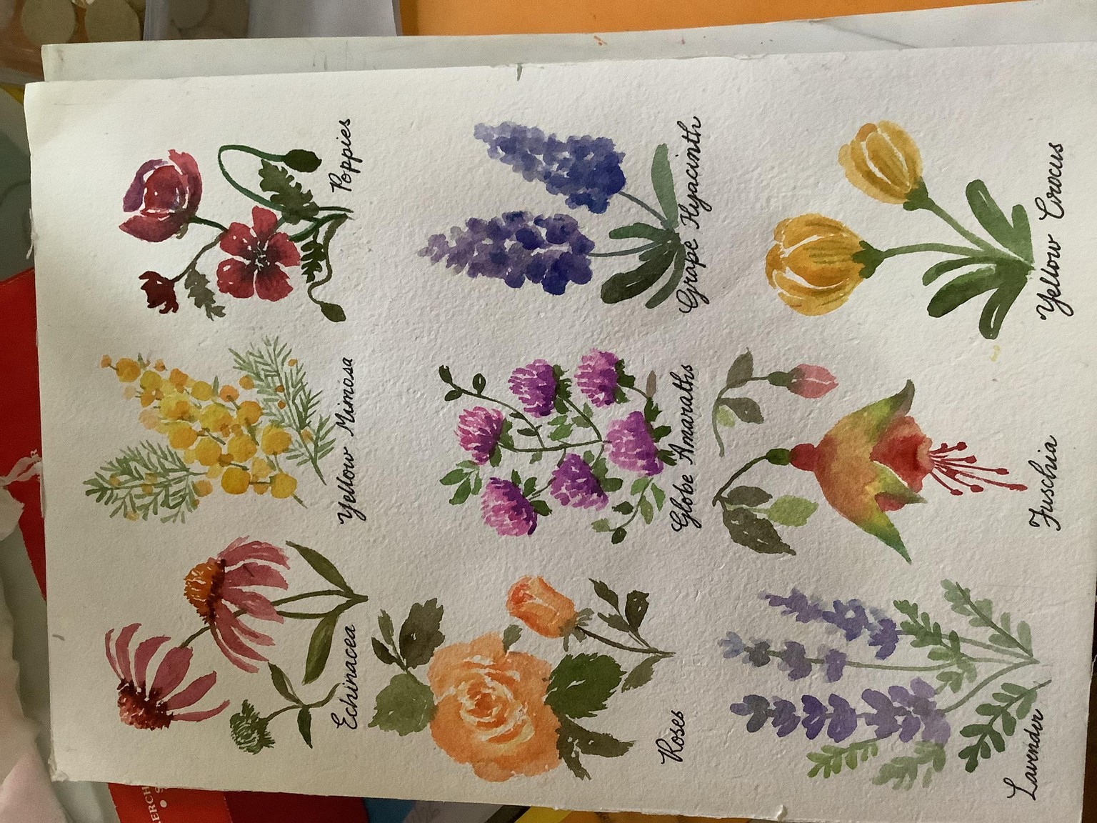 9 Watercolor flowers - image 1 - student project