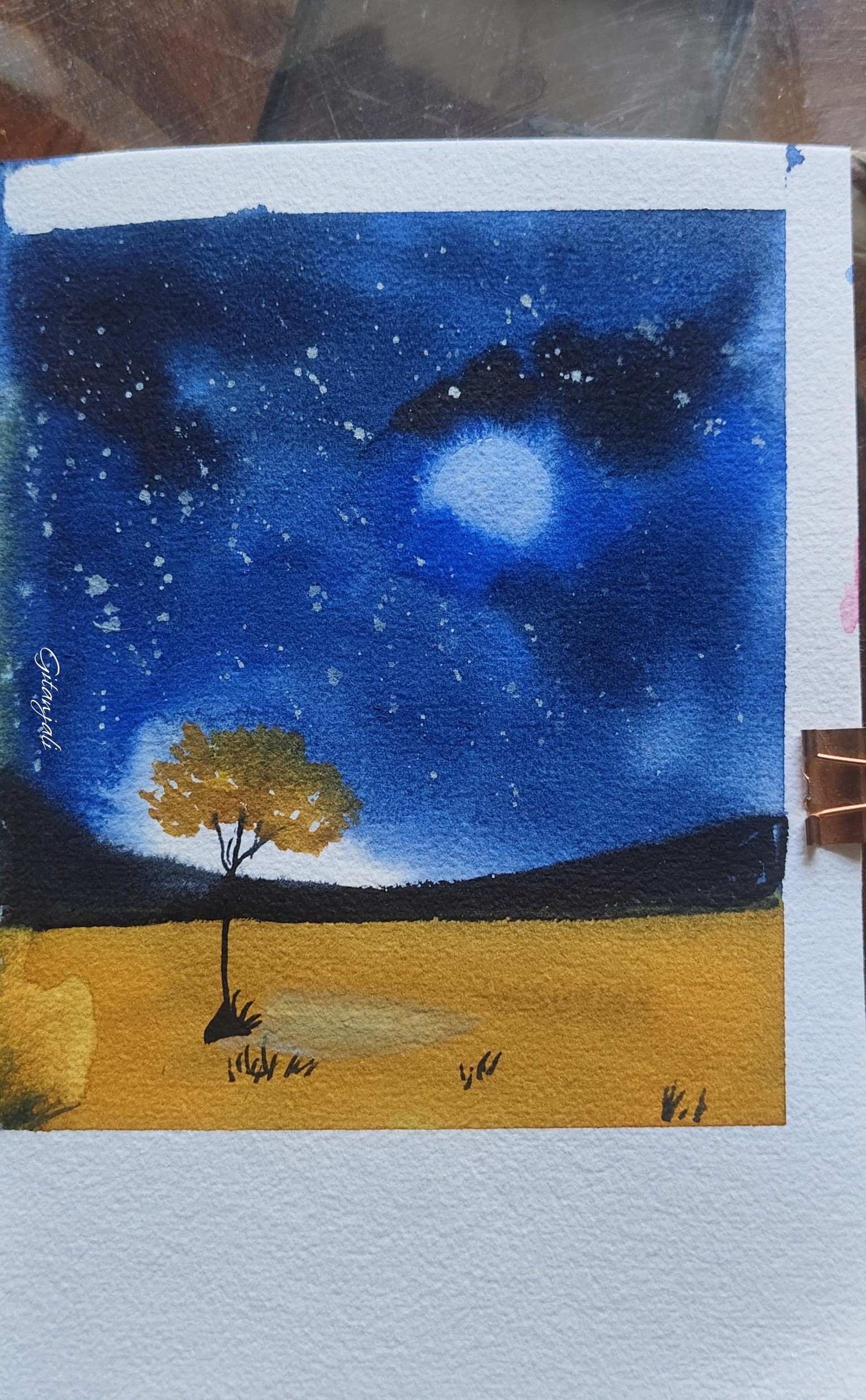 Peacescape in watercolor - image 3 - student project