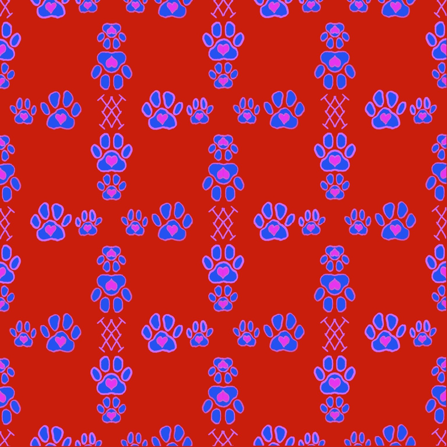 Seamless pattern pawprints - image 1 - student project