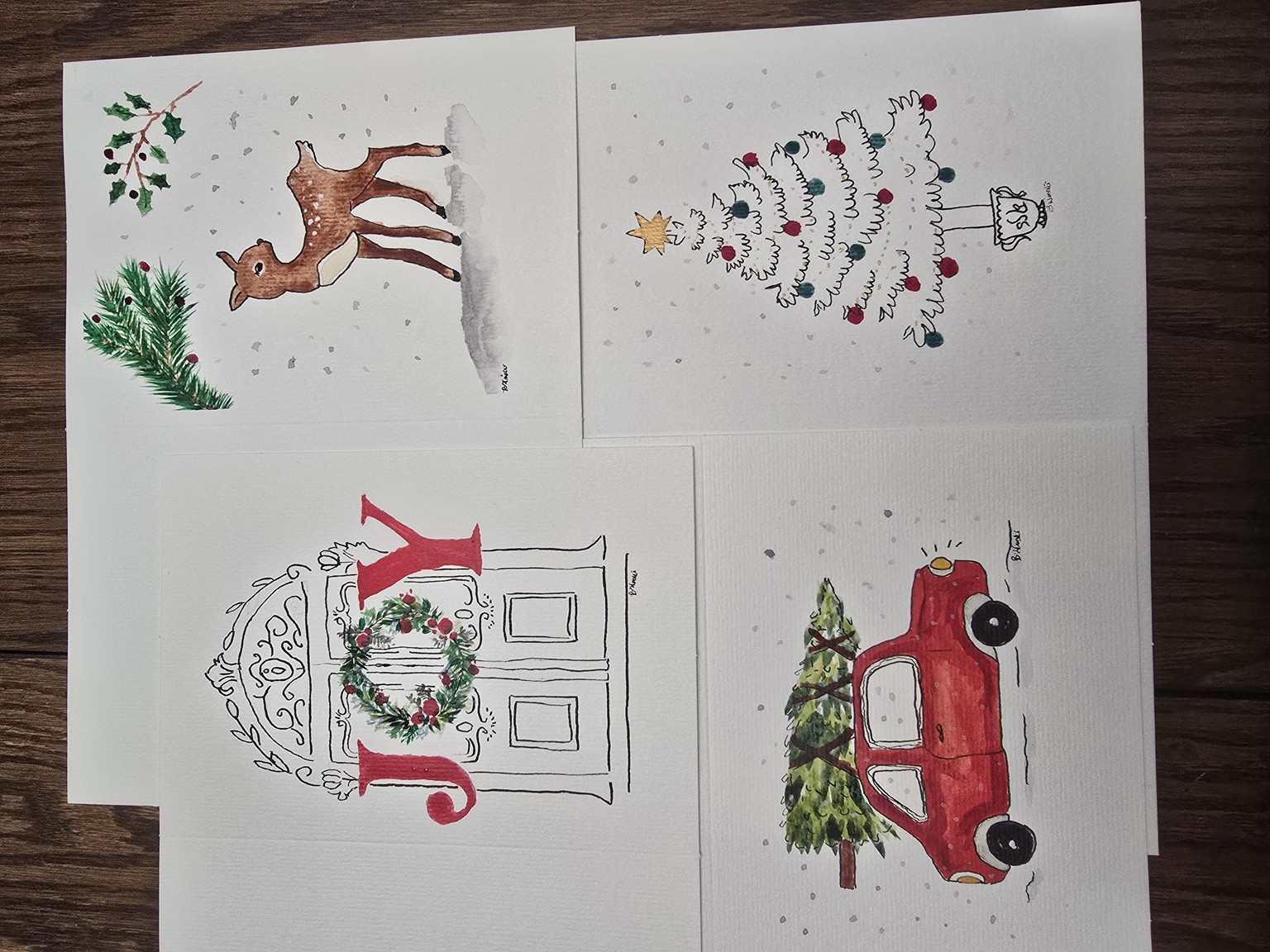 Set of 4 Christmas cards - image 1 - student project