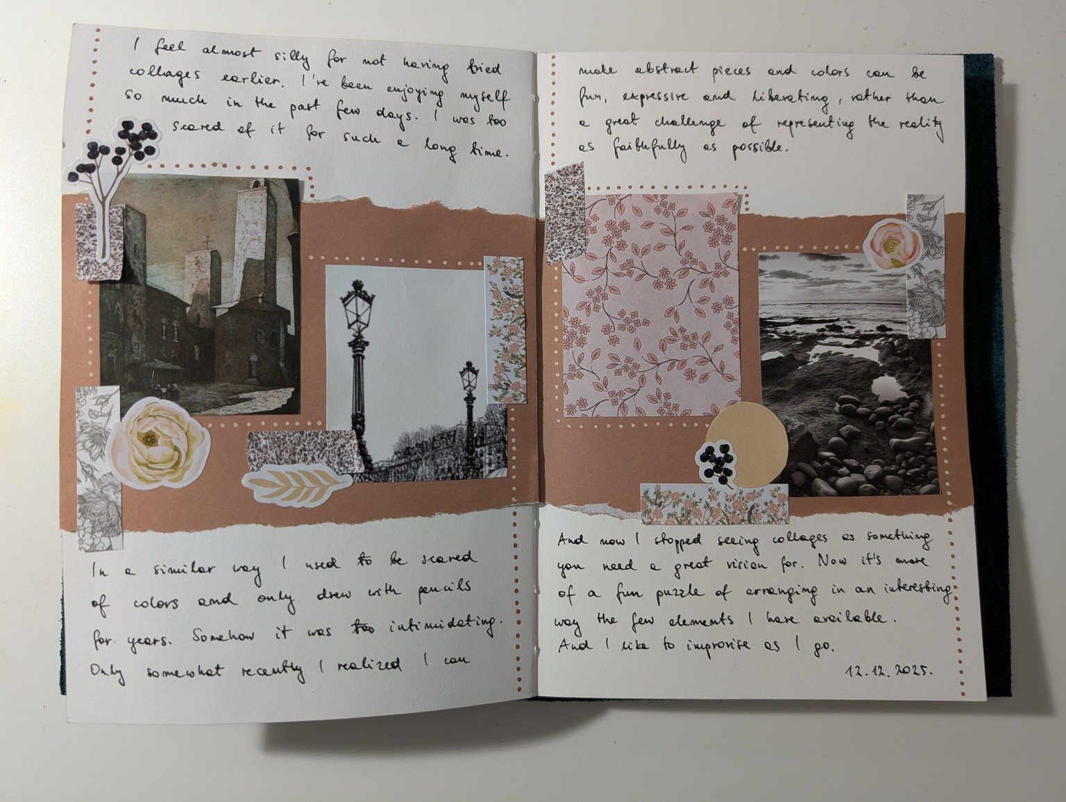 Art journaling with collage - image 2 - student project