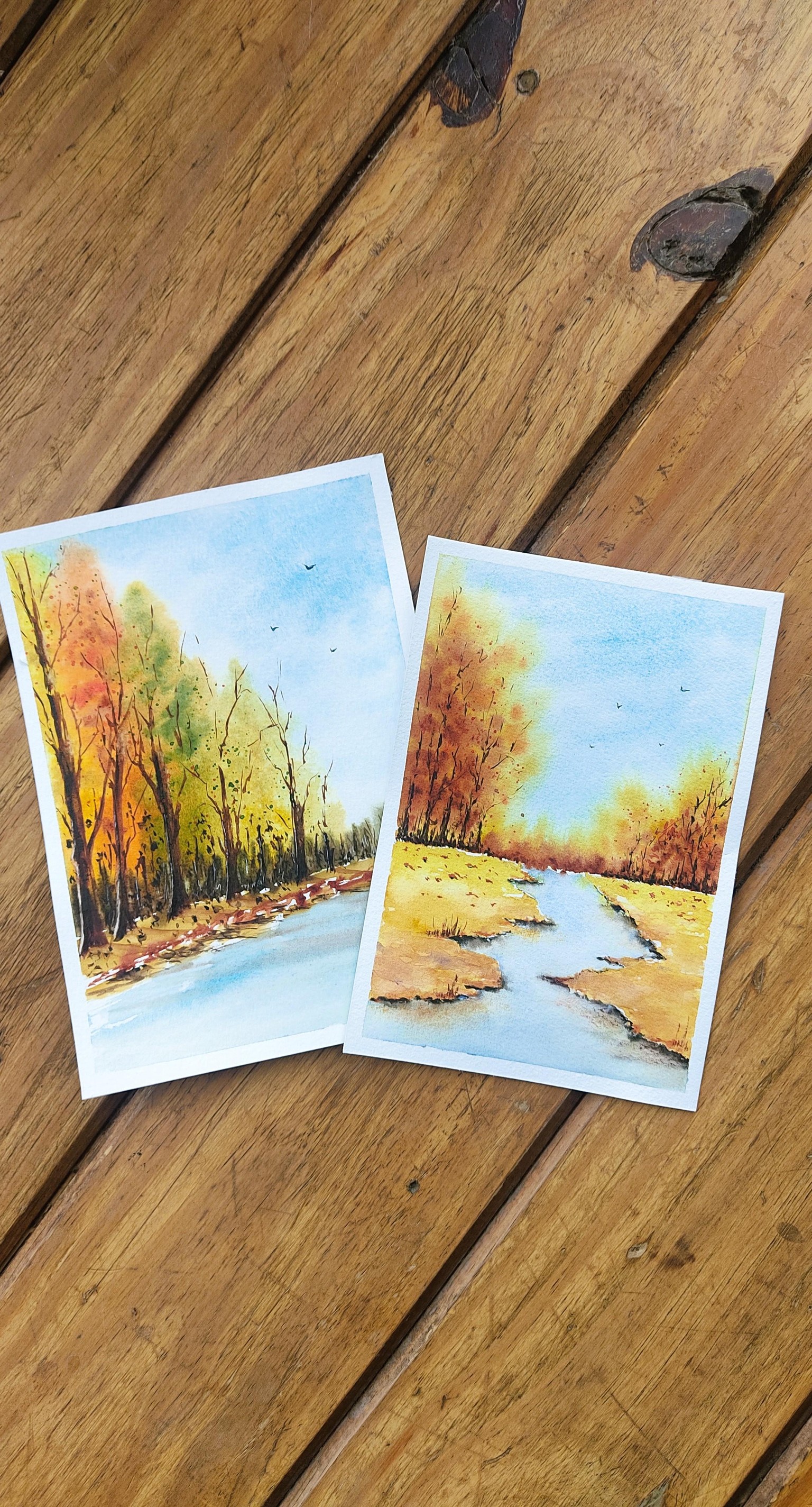 Whispers of Fall - A Watercolor Journey Through Four Landscapes - image 4 - student project