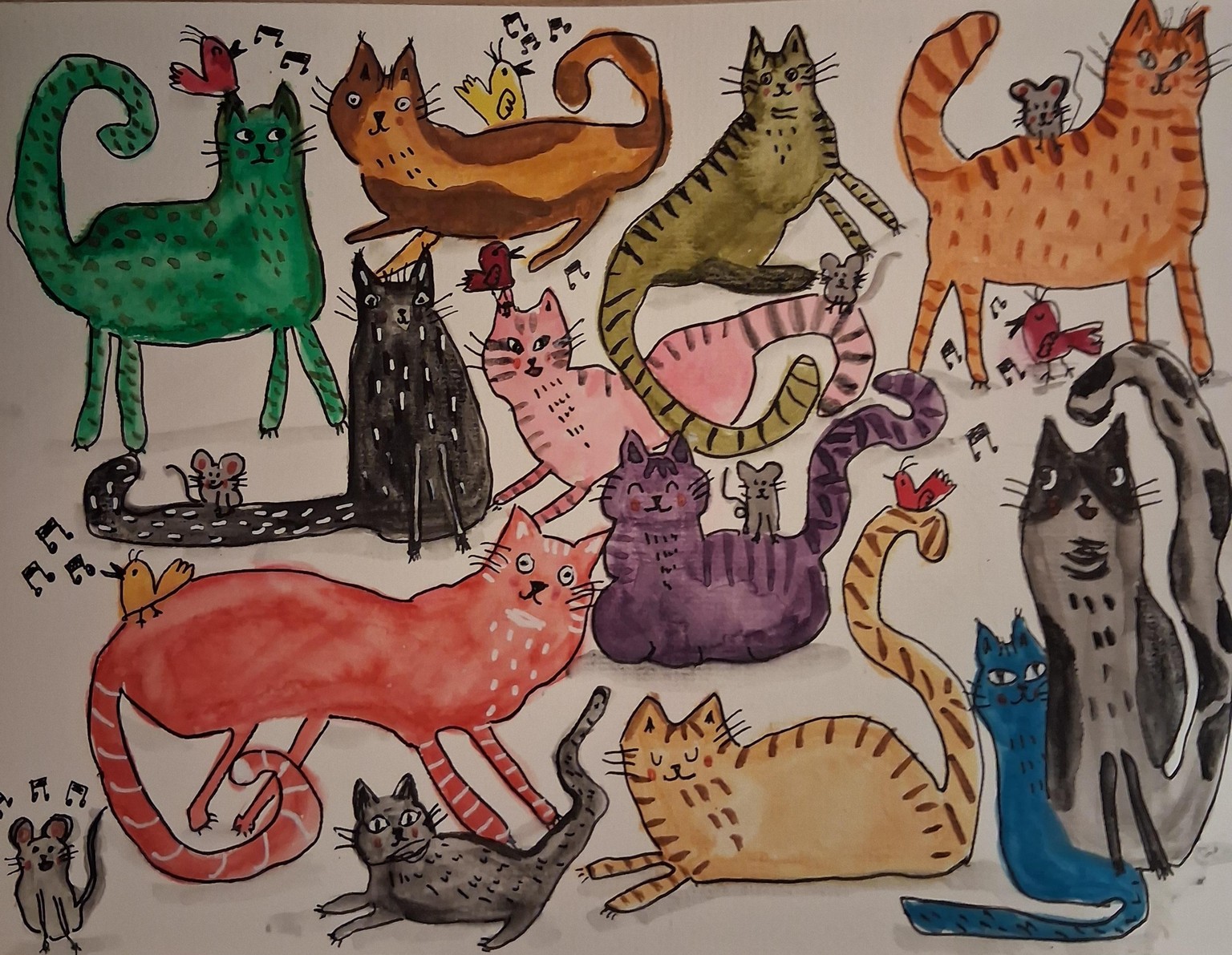 Flowers and cats - image 2 - student project