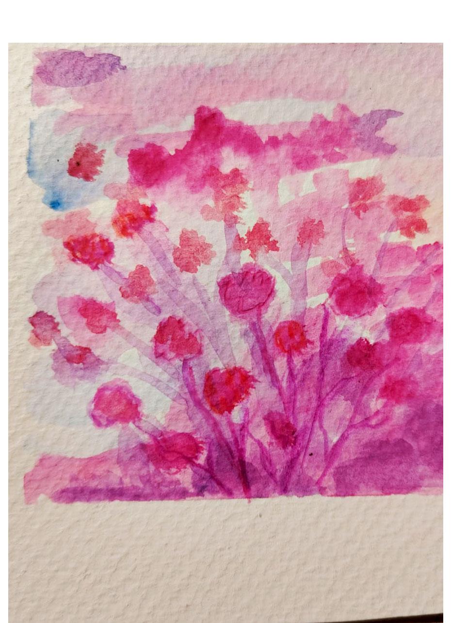 Watercolor polaroids. Wildflowers - image 3 - student project
