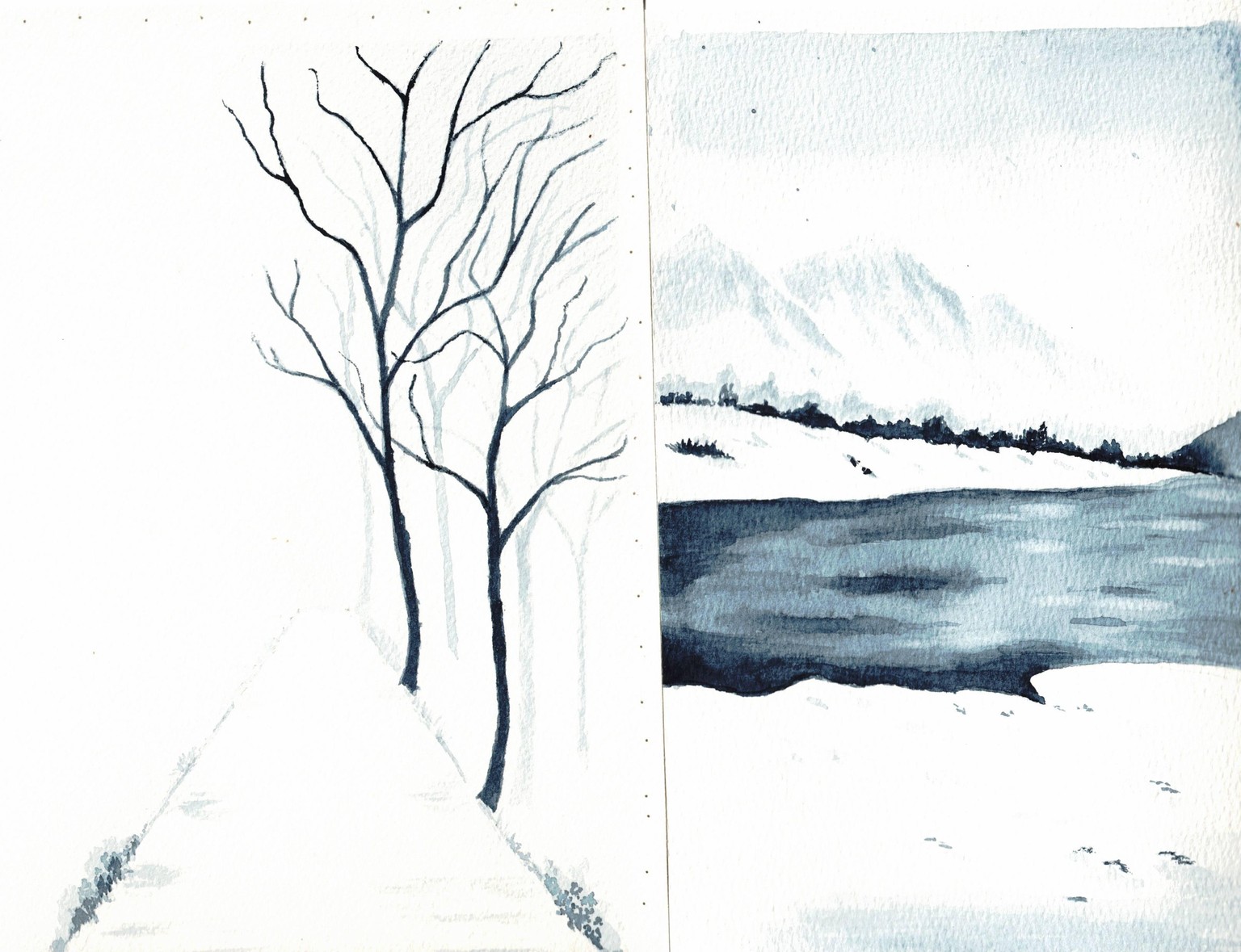 Monochrome watercolor challange - image 1 - student project