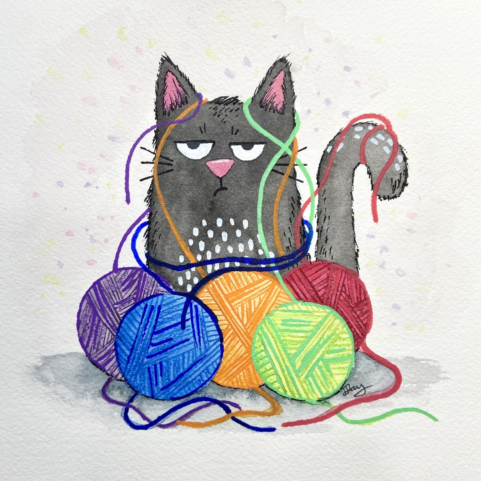 Watercolour Kitties - image 1 - student project