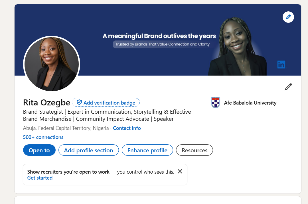 Linkedin Profile - image 1 - student project